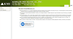 Desktop Screenshot of kohler-mechanical.com